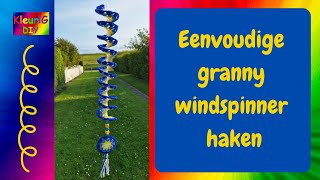 Haken ♥ Eenvoudige granny windspinner [upl. by Rhiamon]