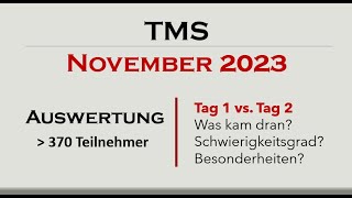 TMS November 2023  Zusammenfassung amp Analyse [upl. by Yelkreb]