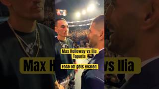 Max Holloway vs Ilia Topuria face off gets INTENSE sports mma shorts [upl. by Colleen]