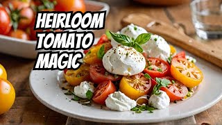 Escape Ordinary Salads Try Homemade Heirloom Tomato Saladburratacheese shortsviral shortsvideo [upl. by Younglove]