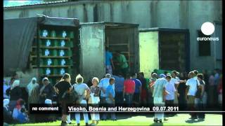 613 bodies of Srebrenica victims leave [upl. by Annal73]