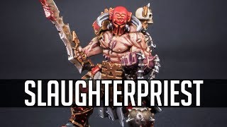 How to paint Khorne Bloodbound Slaughterpriest from Age of Sigmar [upl. by Annaiel46]