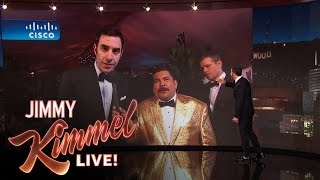 Sacha Baron Cohen and the Idiot Matt Damon LIVE from the Governors Ball [upl. by Harwilll]