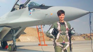 Incredible Female Pilot Flying Fighter Jet [upl. by Sartin]