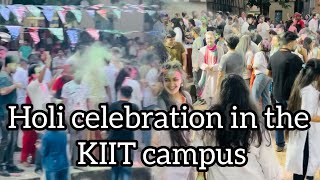 Holi celebration in KIIT University campus by KIIT student and HighRadius Employees  HappyHoli24 [upl. by Nosirrag]