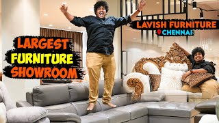 INDIAS LARGEST LUXURY FURNITURE SHOWROOM  Lavish Furniture Chennai  Irfans View [upl. by Enived]