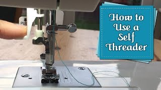 How to use the Self Threader for your Singer Tradition Sewing Machine [upl. by Elam]