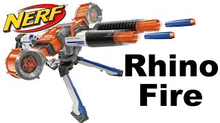 NERF NStrike Elite Rhino Fire Unboxing and Review [upl. by Neyrb]