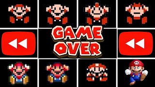 ⏪REVERSE Evolution of Super Mario Bros 3 GAME OVER Screens Hacks  Official [upl. by Amiaj]