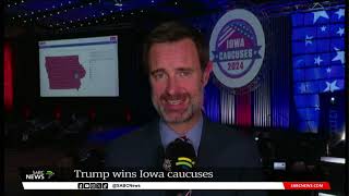 Trump scores record win in Iowa caucus [upl. by Loydie797]