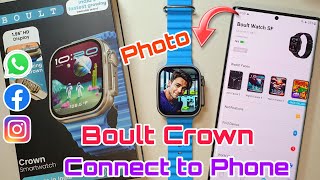 Boult Crown Smartwatch Connect To Phone  Boult Crown Smart Watch connect kaise kare  Set Wallpaper [upl. by Aramot]