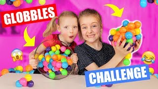 DE GLOBBLES CHALLENGE Heel Veel Lol Met Kleverige Balletjes ♥DeZoeteZusjes♥ [upl. by Schott]