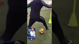 Ronaldo reacts to his video😂 shorts ronaldoreact fc25 fc24 fcmobile eafc [upl. by Edge]