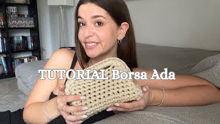 Tutorial Borsa Ada clutch bag uncinetto  Macrè Bag tutorial per principianti [upl. by Carter]