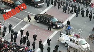 Obama Inauguration Motorcade at 7th and Pennsylvania [upl. by Atihcnoc]