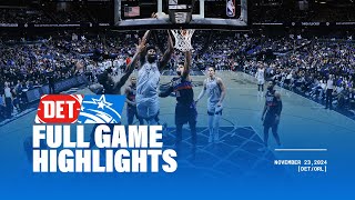 FULL GAME HIGHLIGHTS PISTONS VS MAGIC  112324 [upl. by Iain]