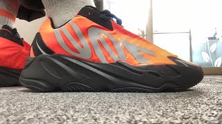 Adidas Yeezy Boost 700 MNVN Orange FV3258 HD On Feet [upl. by Wilfreda177]