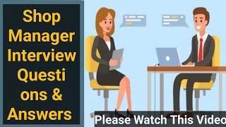 Shop Manager Interview Questions amp Answers  English Speaking Conversationjob [upl. by Reffineg]