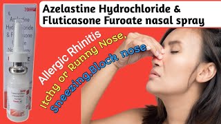 Azelastine Hydrochloride amp Fluticasone Furoate nasal spray Use How to apply Side Effects In Hindi [upl. by Ameerak193]