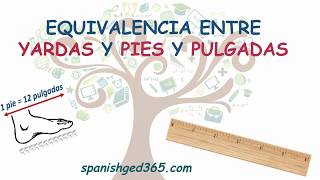 Equivalencias entre YARDAS PIES y PULGADAS [upl. by Cavanagh]