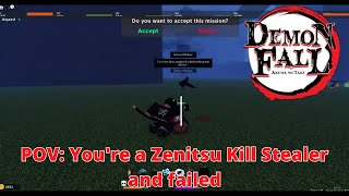 A Demon tries to steal my Zenitsu kill Instantly regrets it Demonfall [upl. by Sucirdor]