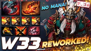 w33 Huskar 736 Reworked No Mana Ownage  Dota 2 Pro Gameplay Watch amp Learn [upl. by Novick]