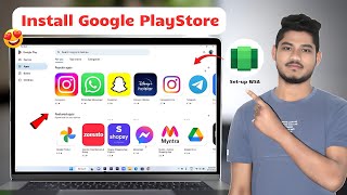 How to Easily install Google Play Store in Windows 11 2023 WSA Windows Subsystem for Android [upl. by Erbua]