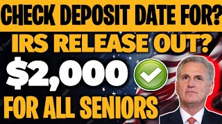 IRS RELEASE OUT 2000 STIMULUS CHECK DEPOSIT DATE FOR SSI SSDI  4TH STIMULUS CHECK FOR ALL SENIORS [upl. by Devaj31]