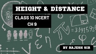 HEIGHT AND DISTANCE CLASS 10 NCERT CHAPTER 9 [upl. by Suanne148]