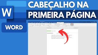 COMO COLOCAR o CABEÇALHO APENAS NA PRIMEIRA PÁGINA  PASSO a PASSO [upl. by Enomsed420]