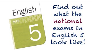 The national exams in English 5 and what they look like  Så här ser nationella prov i engelska 5 ut [upl. by Aliza]