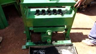 Manual charcoal briquette maker  10 at a time with a lever [upl. by Shanon443]