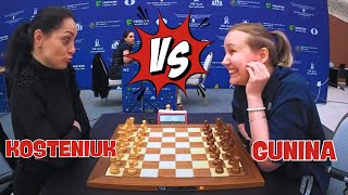 Kosteniuk Alexandra VS Gunina Valentina World Blitz Chess 2023  R6 [upl. by Inaleon459]