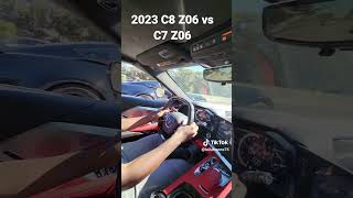 C8 Z06 vs manual C7 Z06 [upl. by Enidualc811]