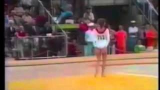 1972 Olympics Olga Korbut URS EF FLoor full routine good sound [upl. by Aztiraj216]