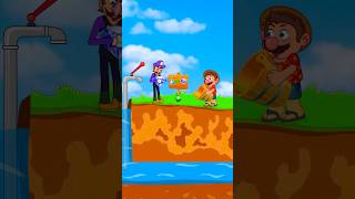 Waluigi was punished for stealing Mario’s water 💦FUNNY ANIMATION Shorts Mario Funny Cartoon 2d [upl. by Ecirtac]