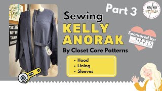 Sewing Part 3 Kelly Anorak by Closet Core PatternsSewing by Sew Sew Live [upl. by Iggam]