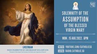 Catholic Weekday Mass Today Online  Monday The Assumption of the Blessed Virgin Mary 2022 [upl. by Ettesel268]