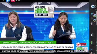 🚨 WEBINAR LLENADO DEL FORMULARIO 200 Y 400🚨 [upl. by Mcnelly789]