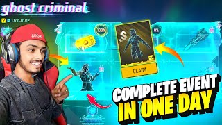 HOW TO COMPLETE GHOST CRIMINAL EVENT  FREE FIRE NEW EVENT TODAY  FF NEW EVENT [upl. by Sidnac386]