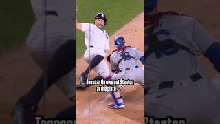 Teoscar Hernández Throws Out Giancarlo Stanton at Home Plate in the WS teoscarhernandez dodgers [upl. by Atikihc]