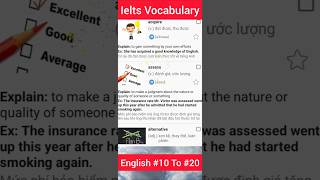 Vocabulary IELTS 10 To 20 V2  Learning English QH Language english qhlanguage hoctienganh [upl. by Publea]