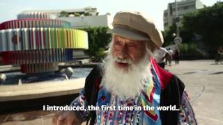 Yaacov Agam at the Dizengoff Fountain  Tel Aviv Israel [upl. by Eelinnej]