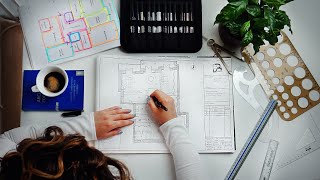 How to draw floor plans by hand [upl. by Morentz]