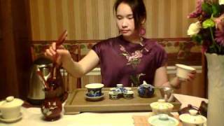 Chinese Tea Ceremony Gaiwan Green Tea [upl. by Langley]