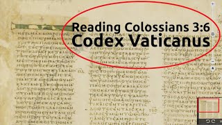 Codex Vaticanus on Vatican Library website Colossians 36 [upl. by Soalokcin553]