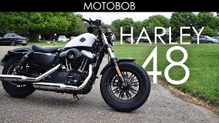 Harley Davidson 48 Test Ride amp Review 2017 Warrs Chelsea [upl. by Nnylimaj112]