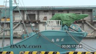 5122011 Kushiro Japan Whaling Ships BRoll [upl. by Aissak]