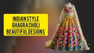 most aesthetic bright colours sharara maxi designs top ghagra chole designs indian ghagra choli [upl. by Nadeen]