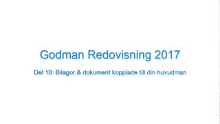 Godman Redovisning 2017  Del 10 Bilagor amp dokument [upl. by Fleisig132]